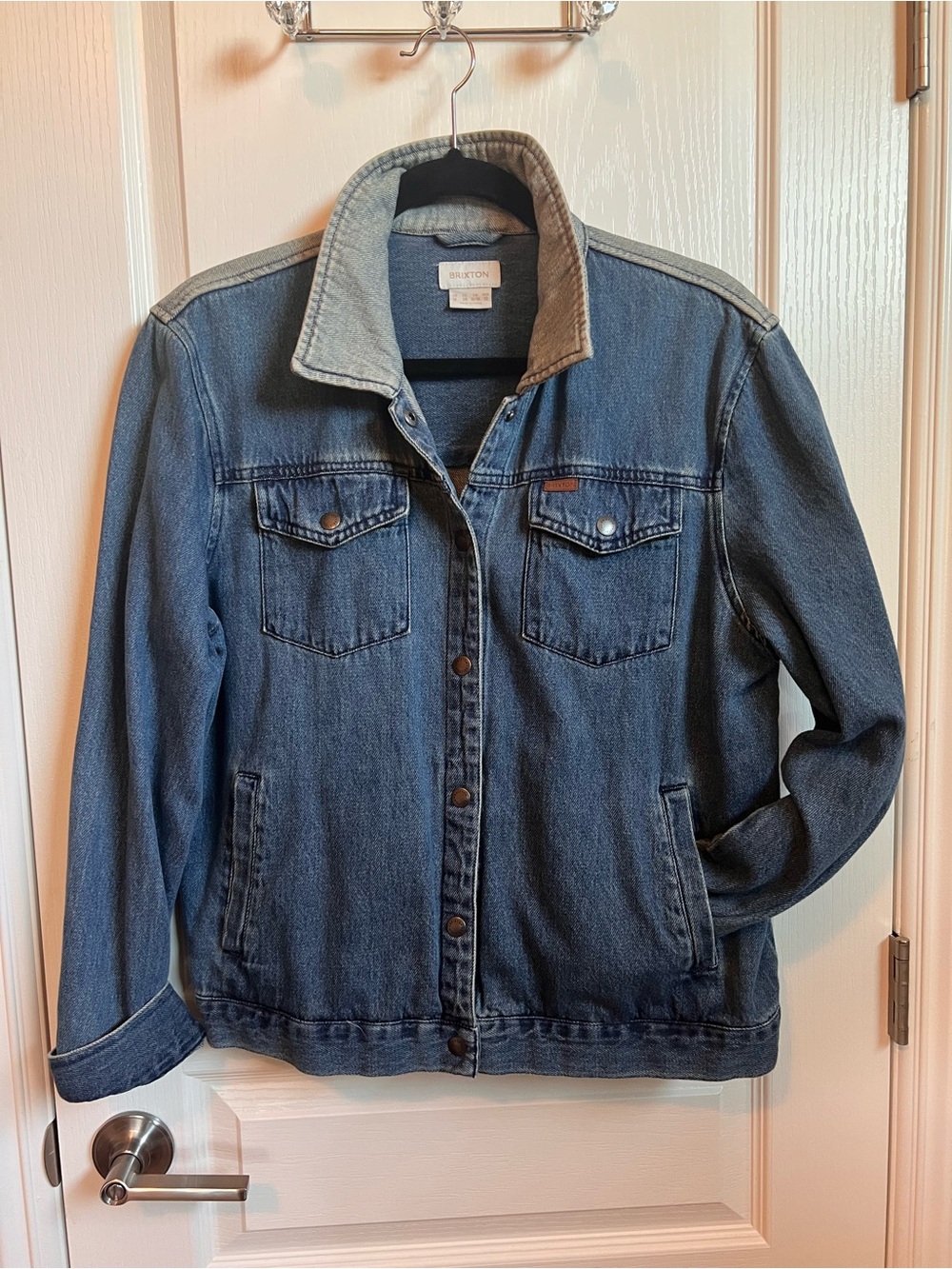 Brixton Two-Tone Blue Denim Jacket with Contrast Collar
